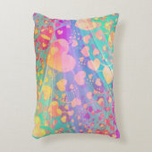 ハートラブパターンパステルデザイン アクセントクッション (正面(垂直))