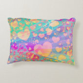 ハートラブパターンパステルデザイン アクセントクッション (裏面)