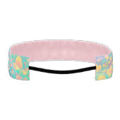 ハートラブパターンパステルデザイン アスレチックヘッドバンド (裏面)