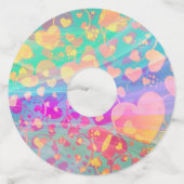 ハートラブパターンパステルデザイン ワイングラスタグ (裏面)