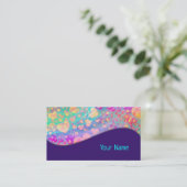 ハートラブパターンパステルデザイン 名刺 (スタンド正面)