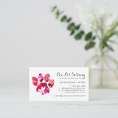 ハートラブペットシッターグルーミングポー 名刺 (スタンド正面)