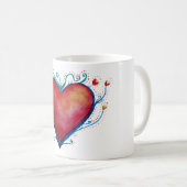 ハートラブホワイト11オズクラシックムグ コーヒーマグカップ (正面右)