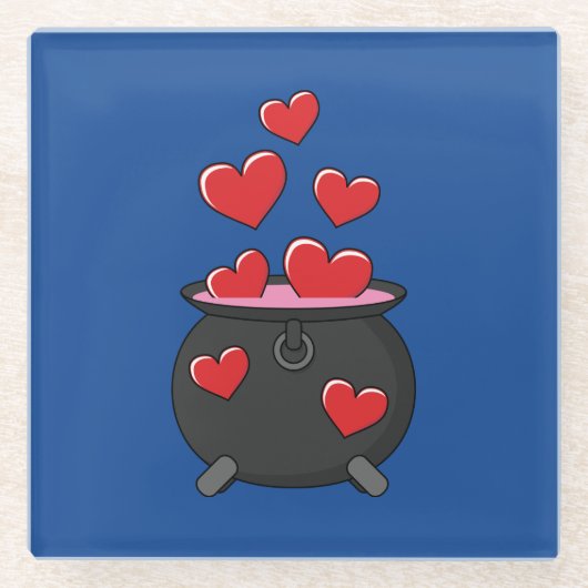 ハートラブポーション ガラスコースター (正面)