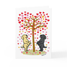 ハートラブラドール記念日カードのシャワー