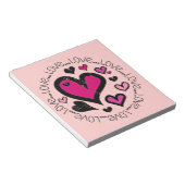 ハートラブラブラブ ノートパッド (アングル)