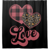 ハートラブヴァレンティーンホームデコールシャワーカーテン シャワーカーテン (正面)