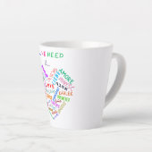 ハートラブ文字ラテマグ カフェラテマグ (右アングル)