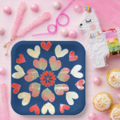 ハートラブ紙プレート ペーパープレート (パーティー)