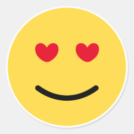 ハートラブ顔ステッカーバンドル ラウンドシール