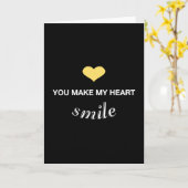 ハートラブ ロマンチック バレンタインデー 面白いギフト カード (黄色い花)