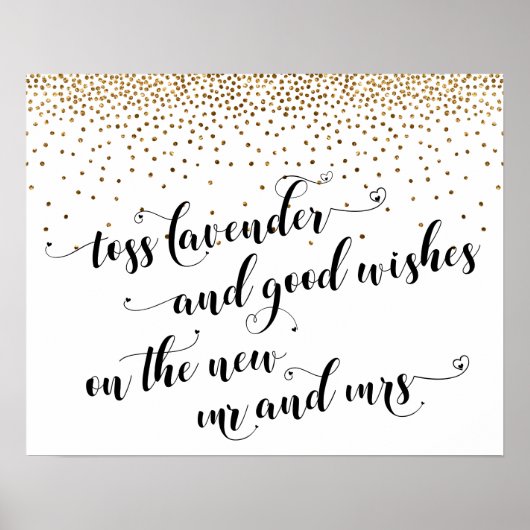 ハートラベンダー、お願い新しいミスター&ミセス・サイン ポスター (正面)