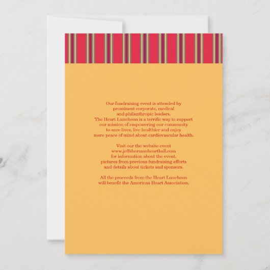 ハートランチョン募金イベント招待状 招待状 (裏面)