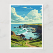 ハートランドキーデヴォンイングランドヴィンテージトラベル ポストカード (正面)