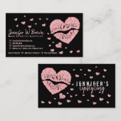 ハートリップバラ金ゴールドグリッターグロスリップスティックブランド 名刺 (正面/裏面)