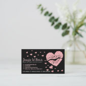 ハートリップバラ金ゴールドグリッターグロスリップスティックブランド 名刺 (スタンド正面)