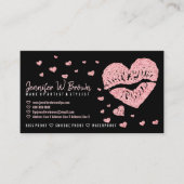 ハートリップバラ金ゴールドグリッターグロスリップスティックブランド 名刺 (正面)