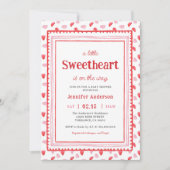 ハートリトルスウィートバレンタインデーシャワー 招待状 (正面)