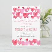ハートリトルスウィートファースト誕生日 招待状 (スタンド正面)