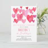 ハートリトルスウィートファースト誕生日 招待状 (スタンド正面)