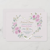 ハートリハーサルディナーを開く 招待状 (正面/裏面)