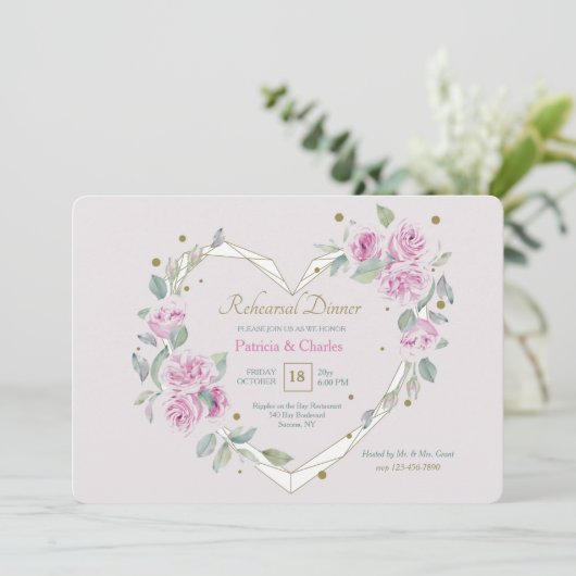 ハートリハーサルディナーを開く 招待状 (スタンド正面)