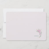 ハートリハーサルディナーを開く 招待状 (裏面)