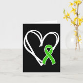 ハートリボンサポートメンタルヘルス認識度月 カード (黄色い花)