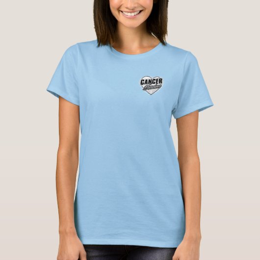 ハートリボン生存肺がん Tシャツ (正面)