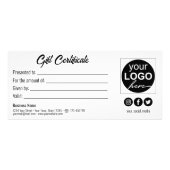 ハートリボン金ゴールド紫バレンタインデイギフトカード ラックカード (裏面)