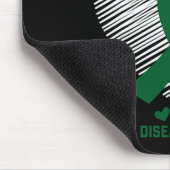 ハートリボン3月We衣服緑腎臓病 マウスパッド (コーナー)