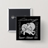 ハートリボン – 肺がん認識度 缶バッジ (正面&裏面)