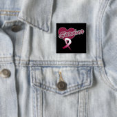 ハートリボン – 頭部と頸部のがんを克服した人 缶バッジ (インサイチュ)