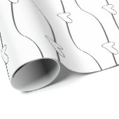 ハートリンク(ホワイトダークグレー結婚の婚約) ラッピングペーパー (ロールコーナー)