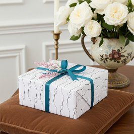 ハートリンク、白黒ラッピング紙 ラッピングペーパー