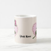 ハートリングや輪バラカスタムウェディングマグ コーヒーマグカップ (中央)