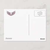 ハートリングカモフ空白のラージ（桃・ベージュ・ラベンダー） ポストカード (裏面)