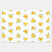 ハートリンゴ模様 ラッピングペーパーシート (正面3)