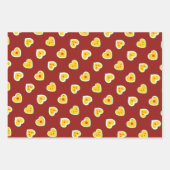 ハートリンゴ模様 ラッピングペーパーシート (正面)