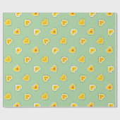 ハートリンゴ模様 ラッピングペーパー (フラット)