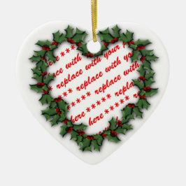 ハートリースフォトフレーム セラミックオーナメント