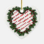 ハートリースフォトフレーム セラミックオーナメント (裏面)