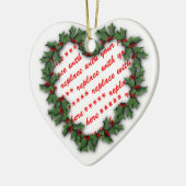 ハートリースフォトフレーム セラミックオーナメント (左)