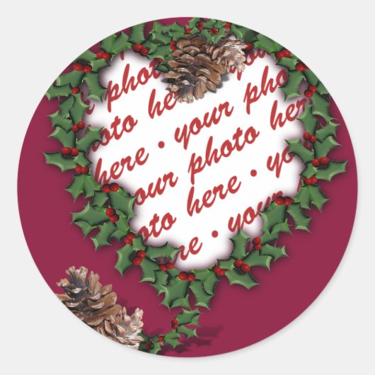 ハートリースフォトフレーム ラウンドシール (正面)