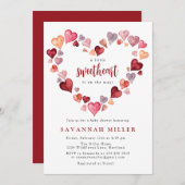 ハートリースリトルスウィートベビーシャワー 招待状 (正面/裏面)