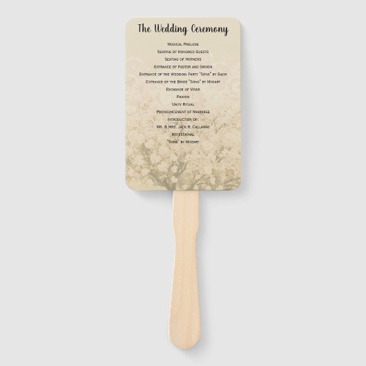 ハートリーフツリー結婚式 プログラム ハンドファン (正面)