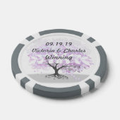 ハートリーフラベンダーツリーヴィンテージウェディング ポーカーチップ (シングル)