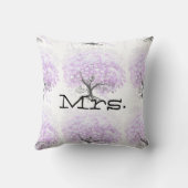 ハートリーフラベンダーツリーヴィンテージバ結婚ードズ クッション (裏面)