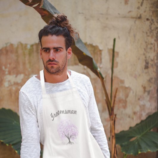 ハートリーフラベンダーツリーヴィンテージバ結婚ードズ スタンダードエプロン