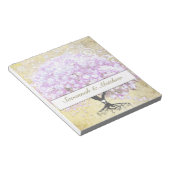 ハートリーフラベンダーツリーヴィンテージバ結婚ードズ ノートパッド (アングル)